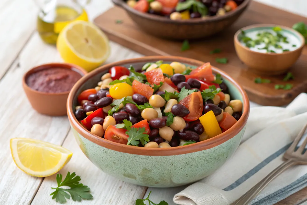 Dense bean salad recipe